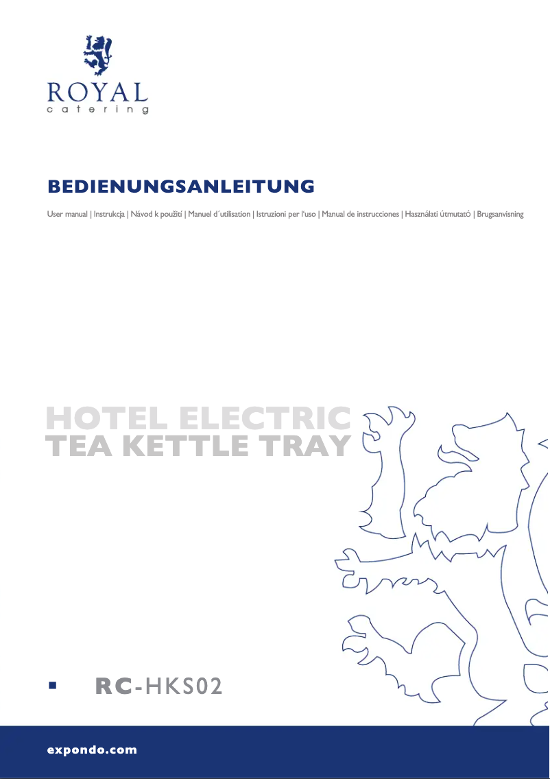 Página 1 del manual Manual de usuario Royal Catering RC-HKS02