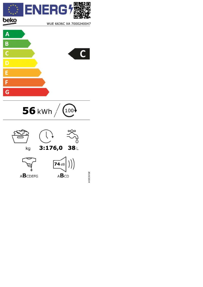 Image de la première page du manuel de l'appareil WUE 6636C XA