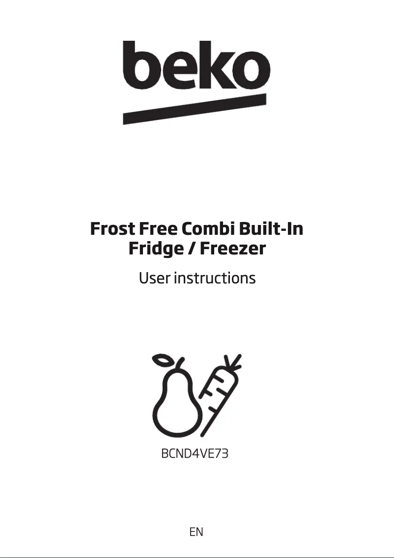 Page 1 de la notice Manuel utilisateur Beko BCND4VE73