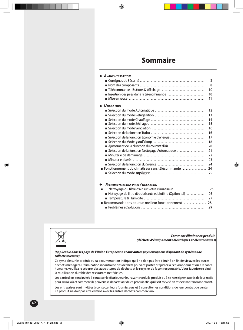 Page n°1 - Manuel utilisateur Samsung AQ24VBCX