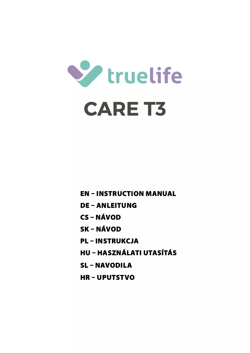 Page 1 de la notice Manuel utilisateur TrueLife Care T3