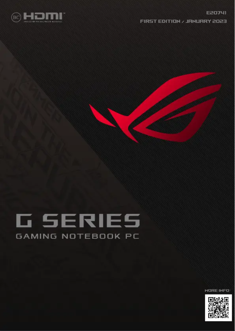 Image de la première page du manuel de l'appareil ROG Flow X13