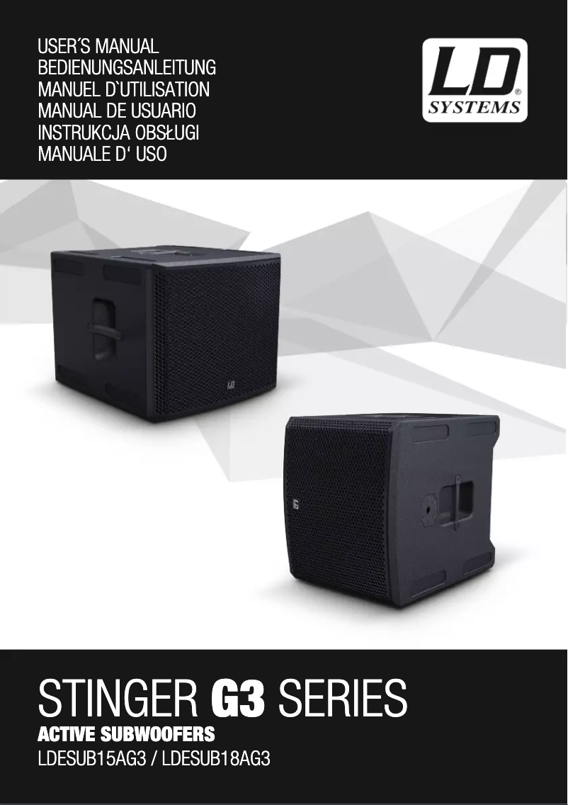 Página 1 del manual Manual de usuario LD Systems Stinger Sub 15A G3
