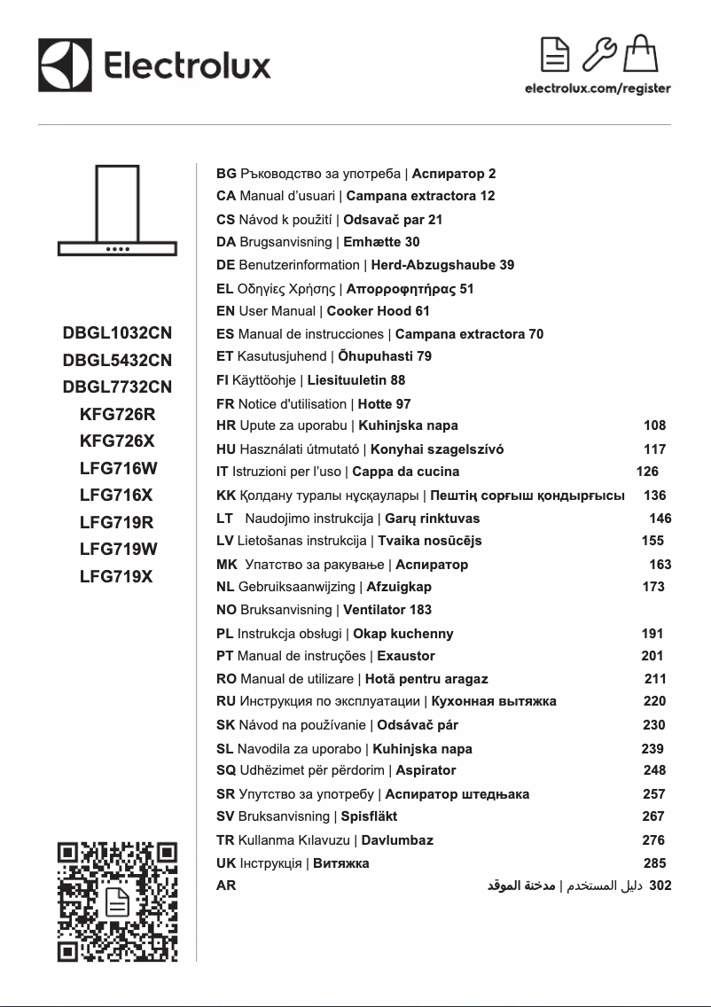 Page n°1 - Guide d'installation Electrolux LFG719W