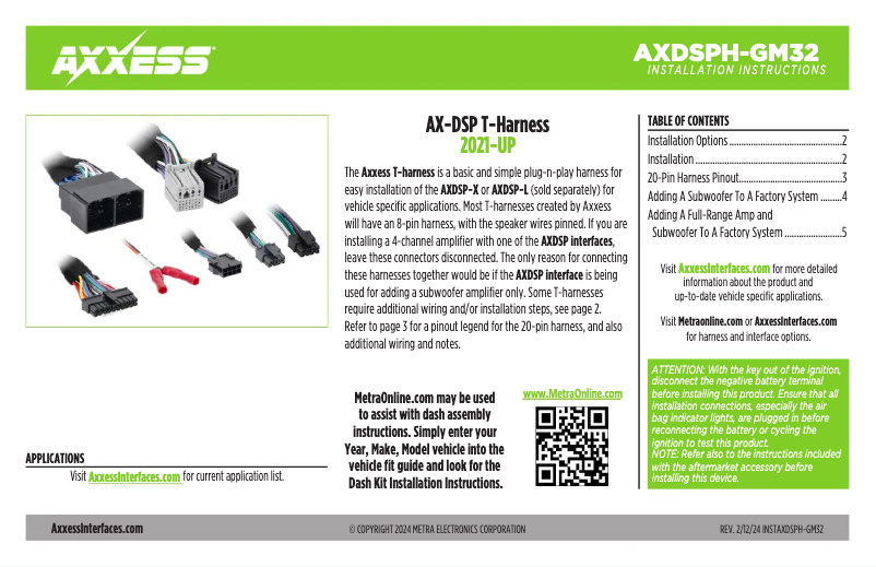 Página 1 del manual Manual de usuario AXESS AXDSPH-GM32