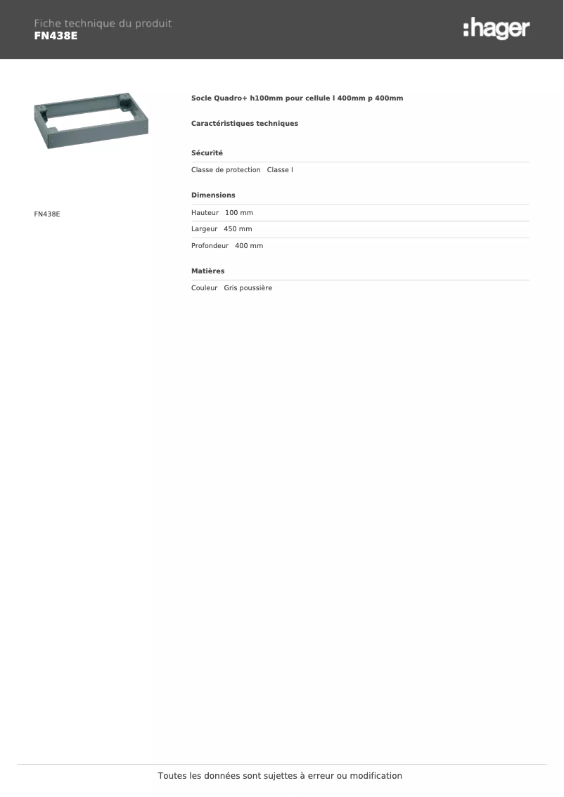 Image de la première page du manuel de l'appareil FN438E