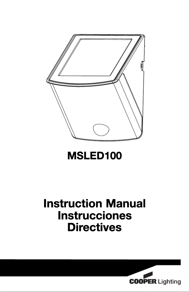 Image de la première page du manuel de l'appareil MSLED100