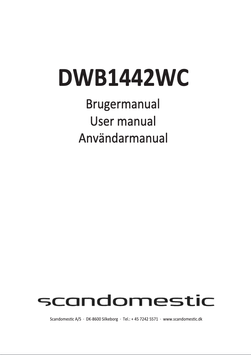 Page n°1 - Manuel utilisateur Scandomestic DWB1442WC