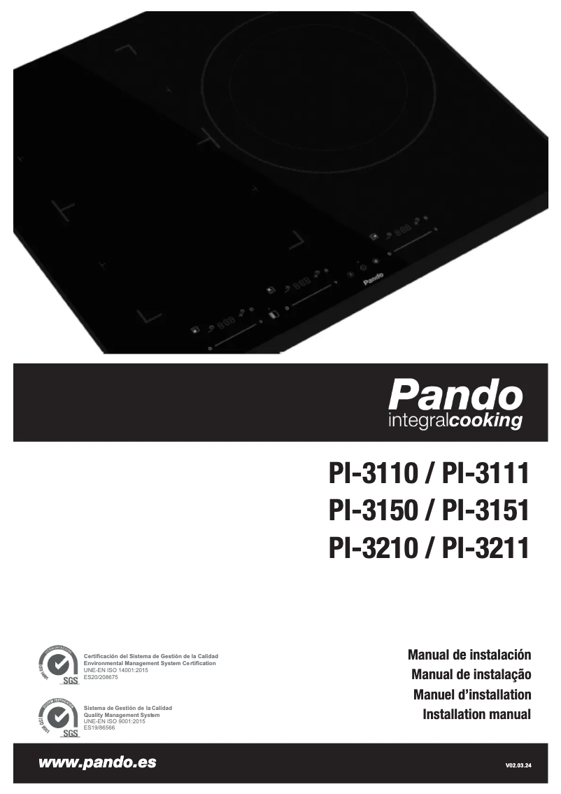 Page n°1 - Manuel utilisateur Pando PI-3150