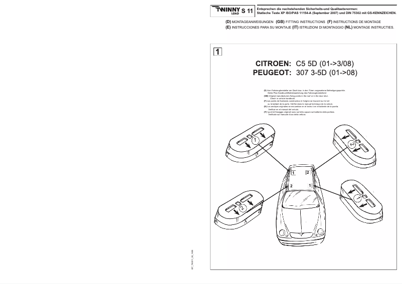 Page 1 de la notice Manuel utilisateur Twinny Load S 11