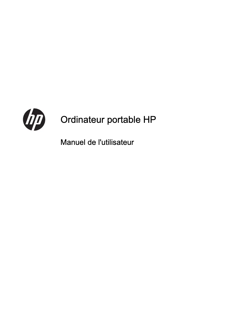 Page 1 de la notice Manuel utilisateur HP EliteBook 8470p