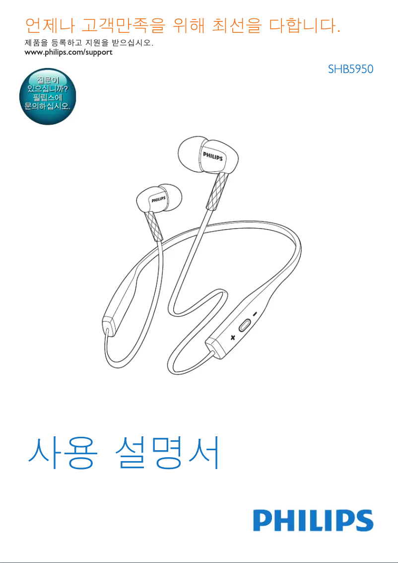 Page 1 de la notice Manuel utilisateur Philips SHB5950