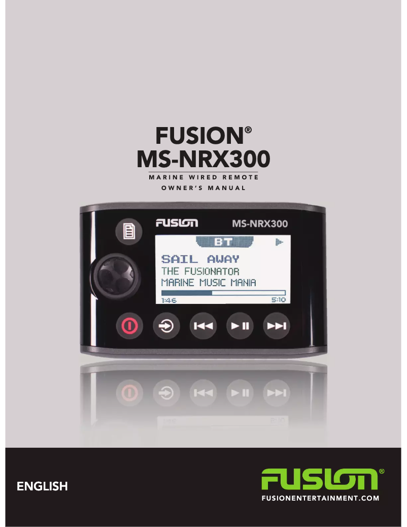 Page 1 de la notice Manuel utilisateur Fusion MS-NRX300