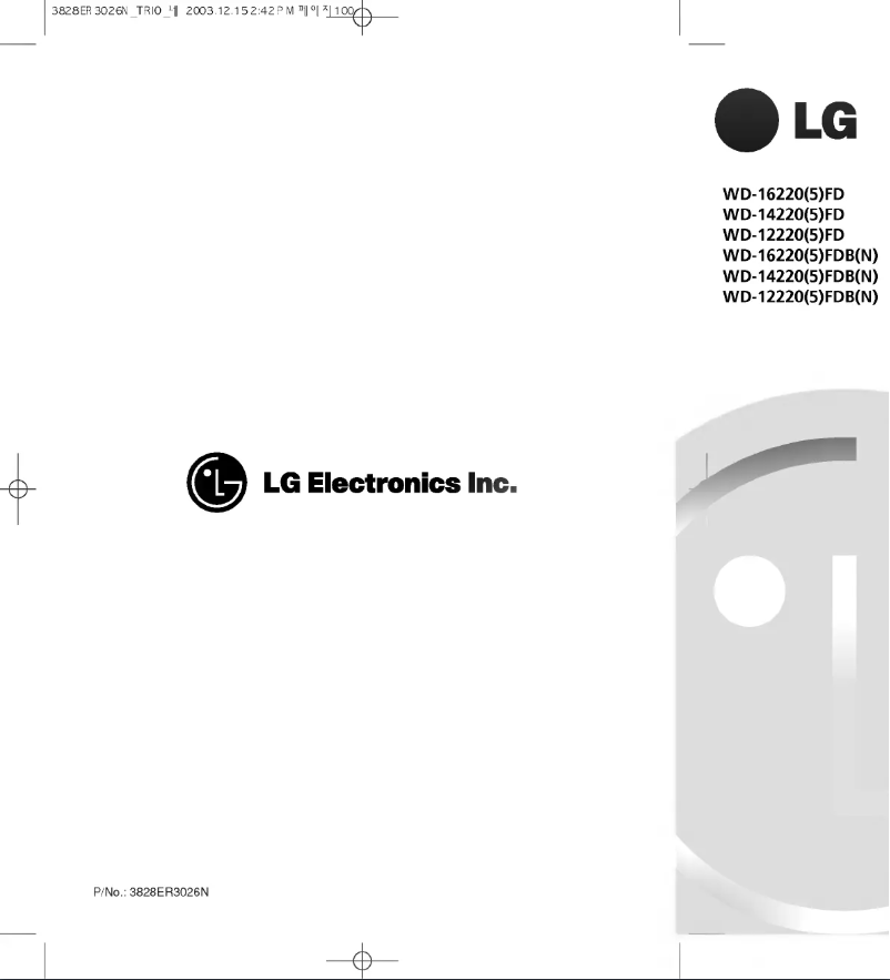 Página 1 del manual Manual de usuario LG WD-16220FD