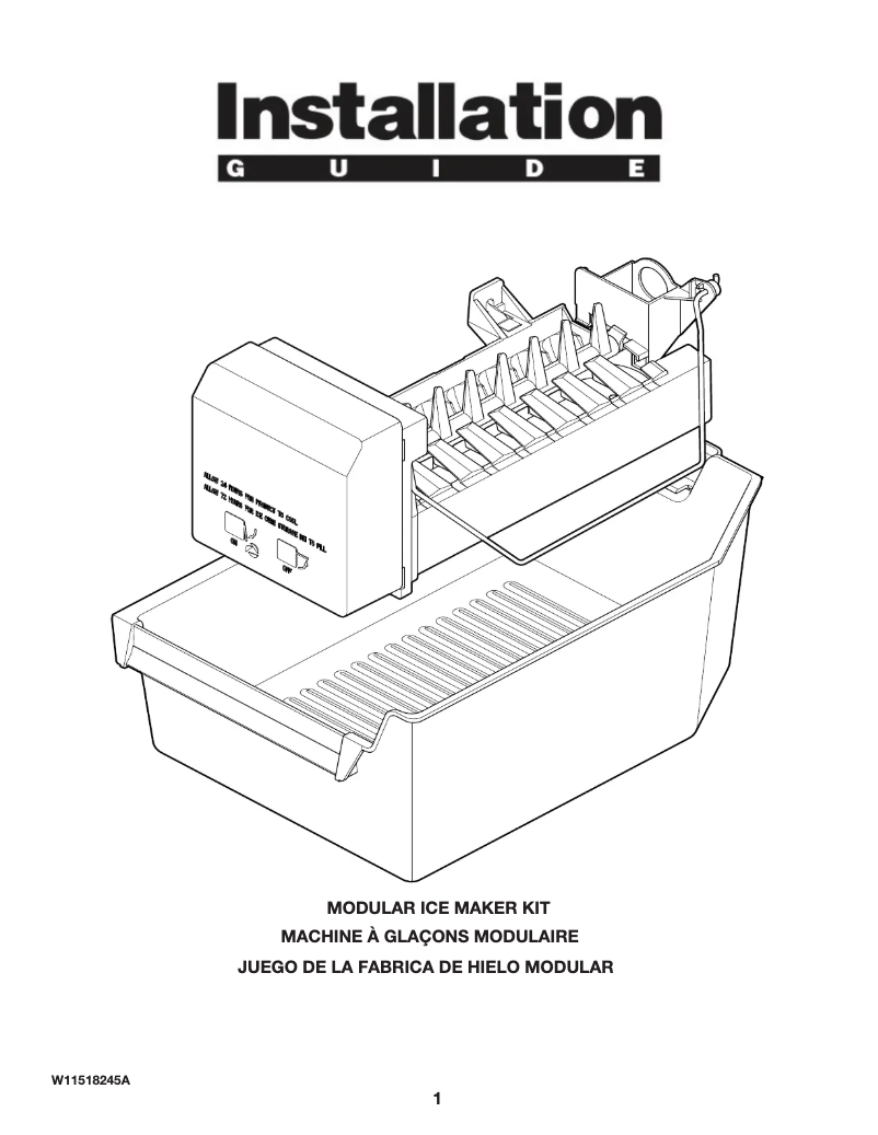 Page 1 de la notice Manuel utilisateur Whirlpool W11517113