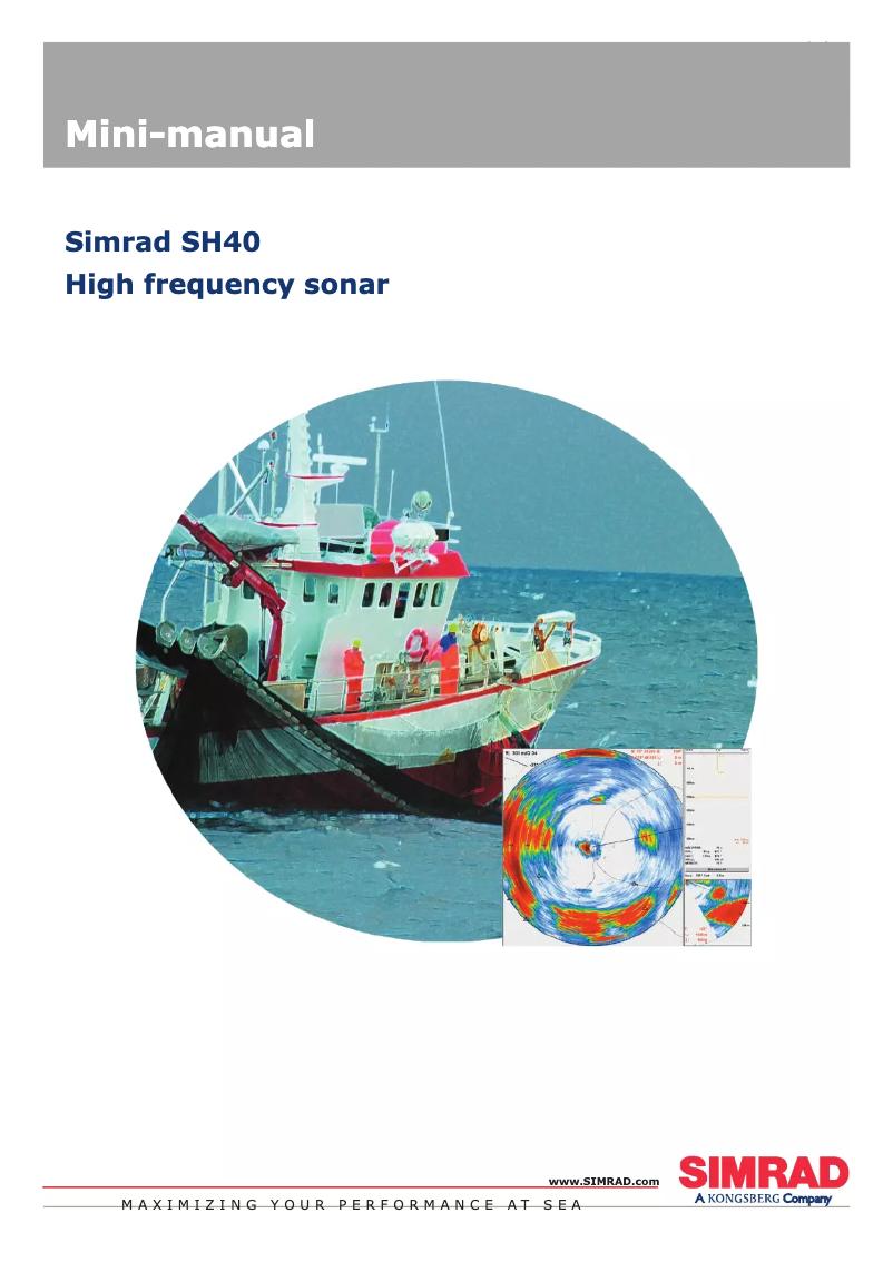 Image de la première page du manuel de l'appareil SH40