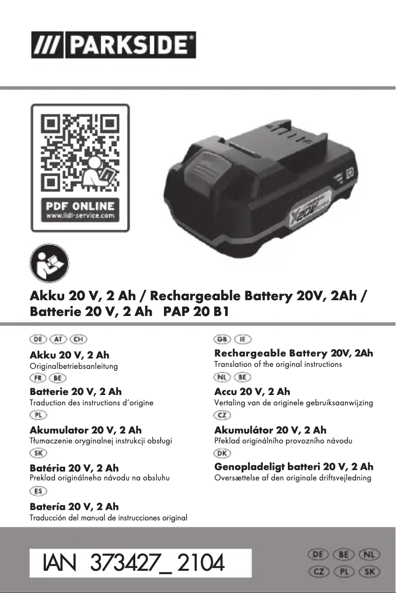Image de la première page du manuel de l'appareil PAP 20 B1