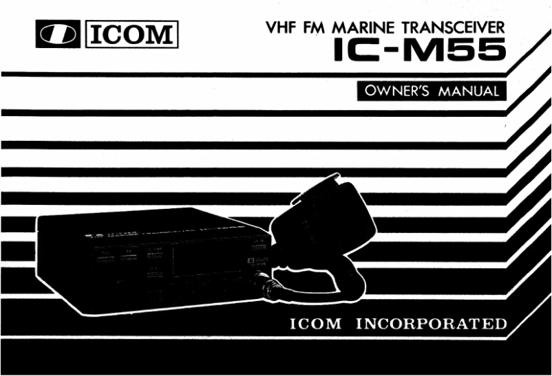 Image de la première page du manuel de l'appareil IC-M55