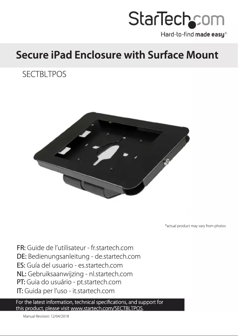 Imagen de la primera página del manual del dispositivo SECTBLTPOS