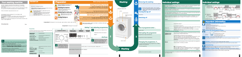 Image de la première page du manuel de l'appareil WM12E425EP