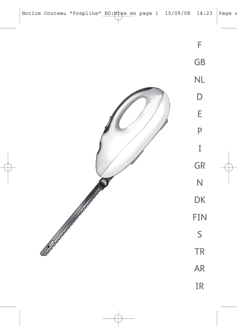 Image de la première page du manuel de l'appareil Prepline 852331