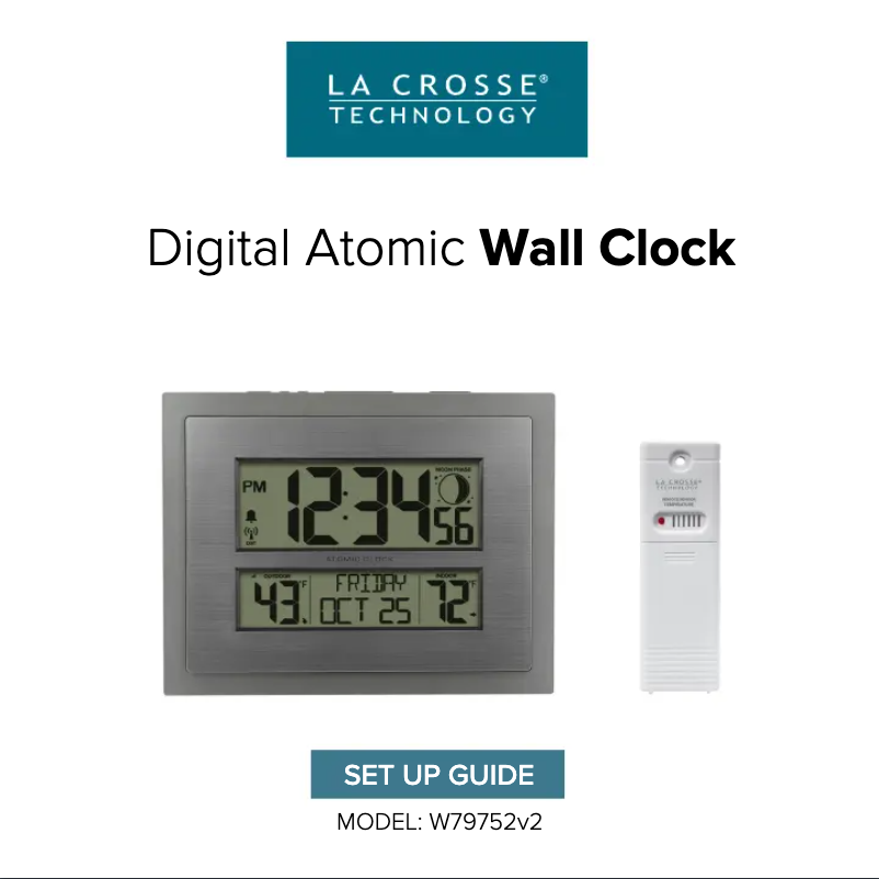 Page 1 de la notice Manuel utilisateur La Crosse Technology W79752v2