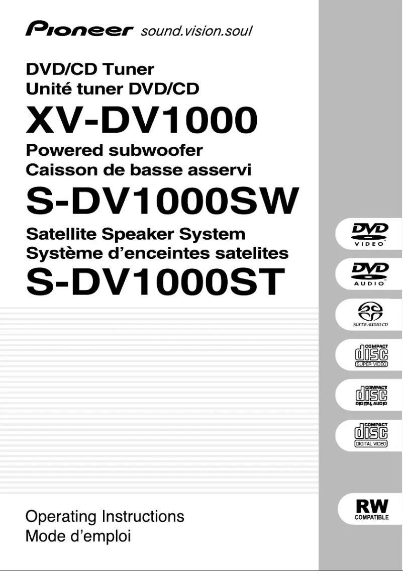 Page n°1 - Manuel utilisateur Pioneer NS-DV1000