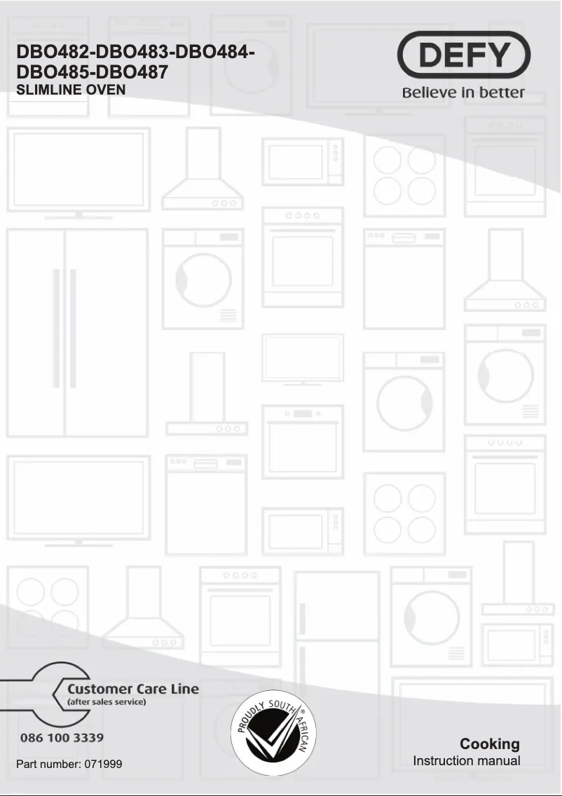 Page 1 de la notice Manuel utilisateur Defy DCB838E