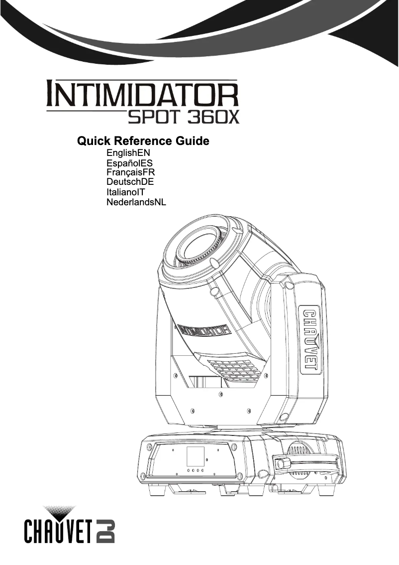Image de la première page du manuel de l'appareil Intimidator Spot 360X