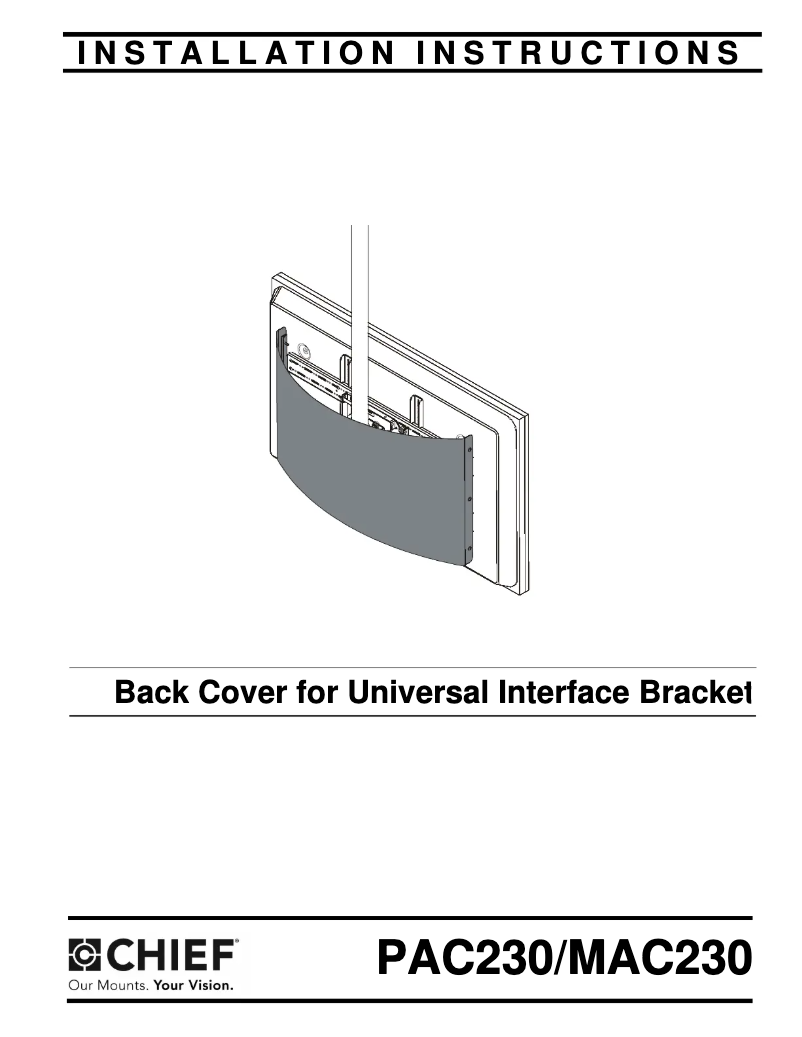 Page n°1 - Manuel utilisateur Chief MAC230B