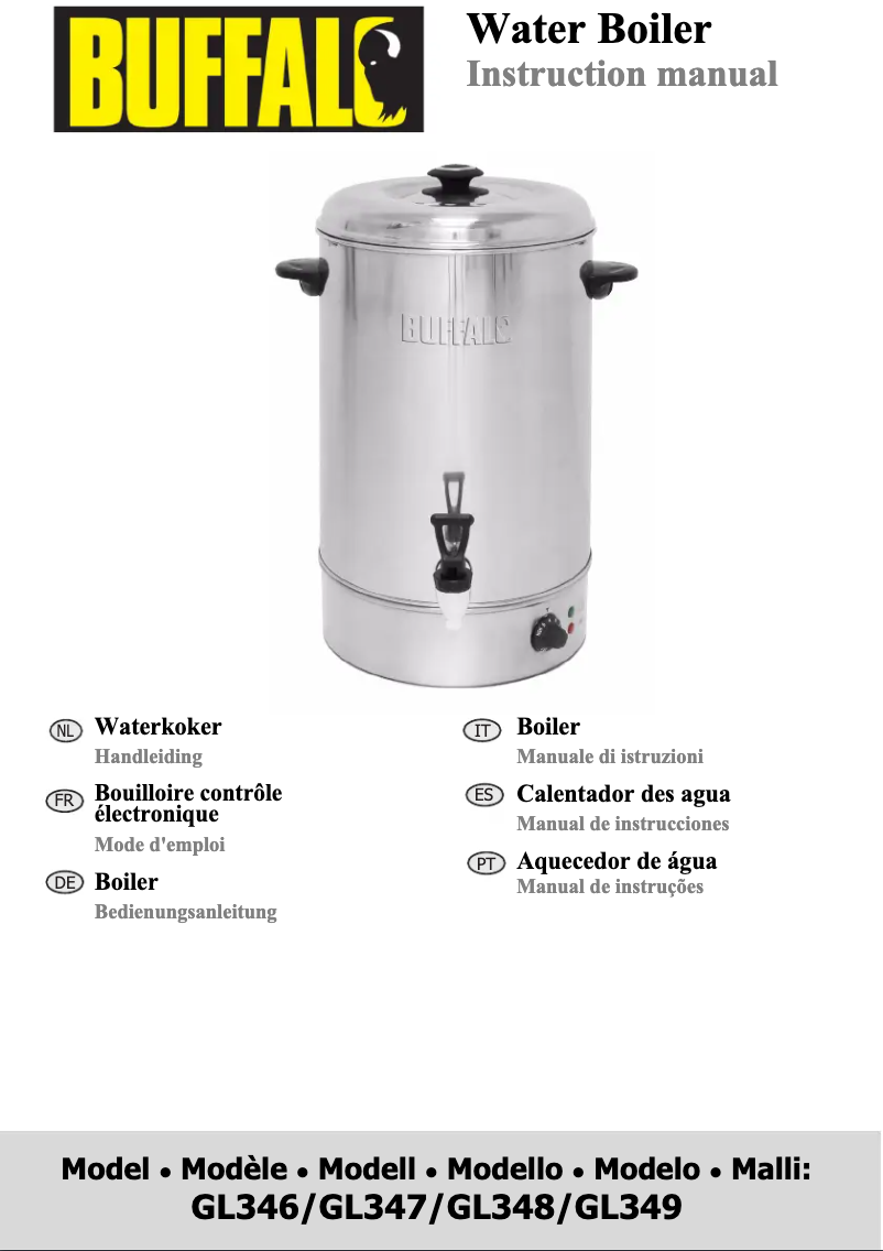 Image de la première page du manuel de l'appareil GL349