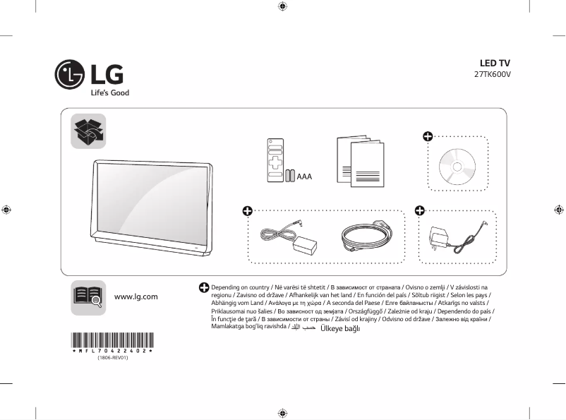 Image de la première page du manuel de l'appareil 27TK600V
