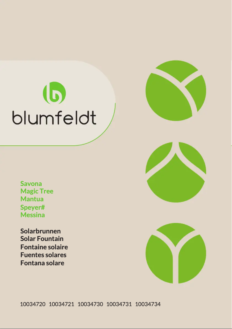 Página 1 del manual Manual de usuario Blumfeldt Messina