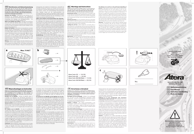 Página 1 del manual Manual de usuario Atera Certo 560