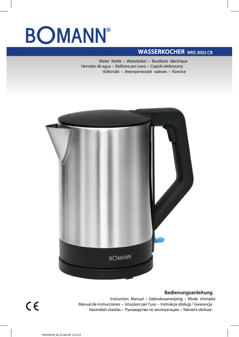 Image de la première page du manuel de l'appareil WKS 3002 CB