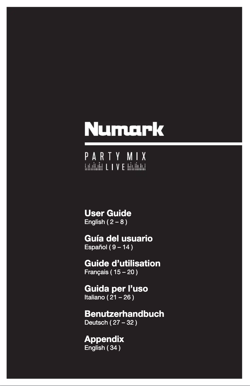 Image de la première page du manuel de l'appareil Party Mix Live