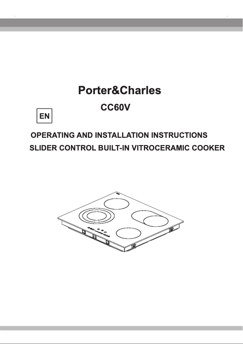 Page 1 de la notice Manuel utilisateur Porter & Charles CC60V