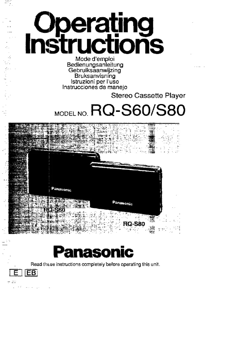Page 1 de la notice Manuel utilisateur Panasonic RQ-S60