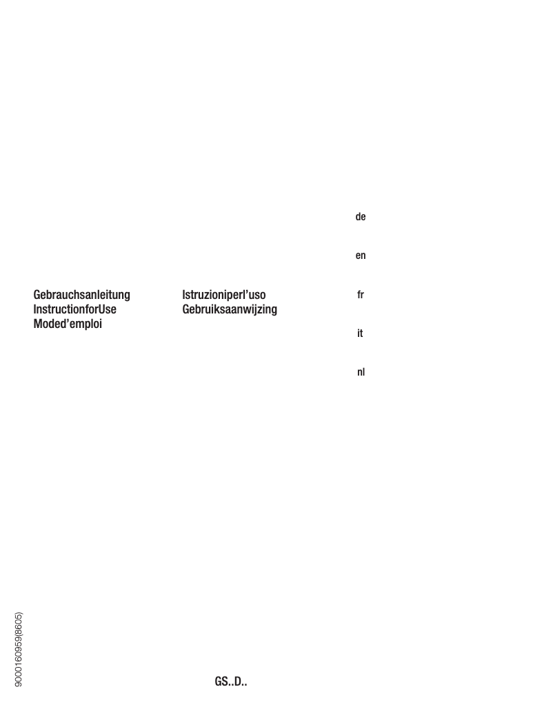 Page 1 de la notice Manuel utilisateur Siemens GS12DE20