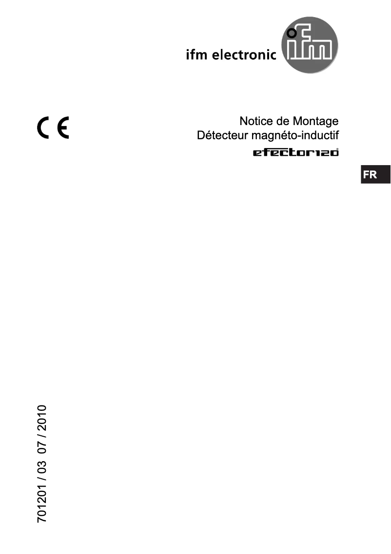 Page 1 de la notice Manuel utilisateur IFM MFT201