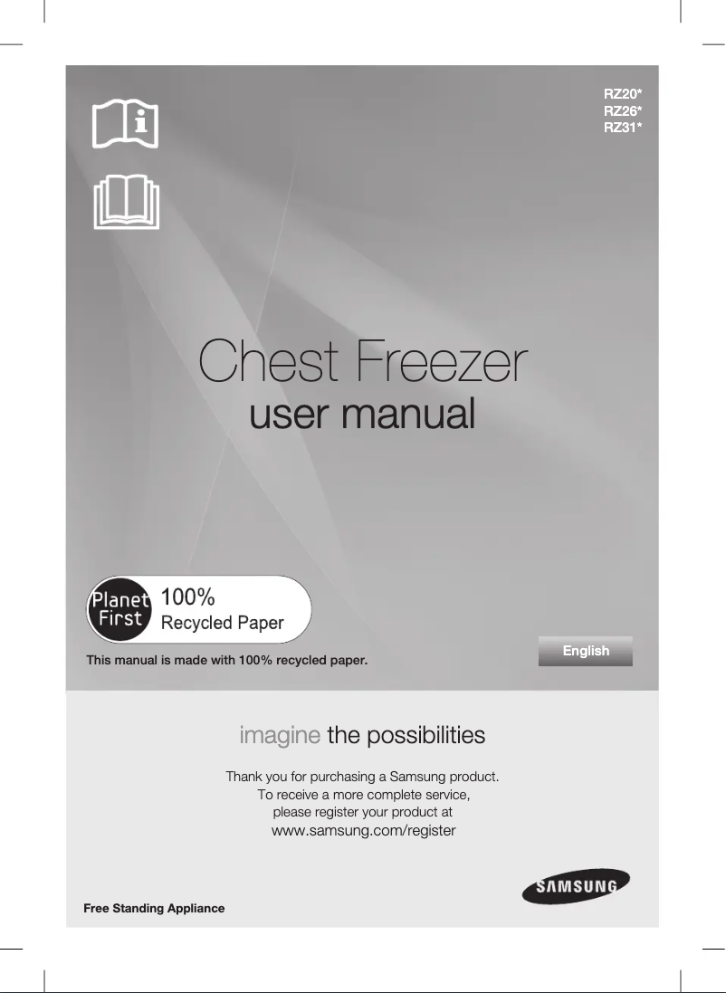 Image de la première page du manuel de l'appareil RZ20FARAEWW