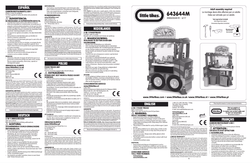 Imagen de la primera página del manual del dispositivo 2-in-1 Food Truck