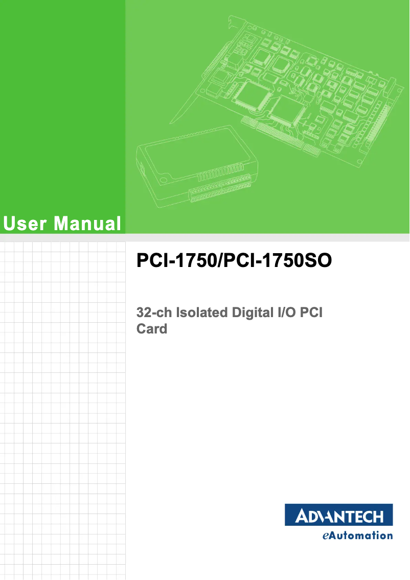 Page n°1 - Manuel utilisateur Advantech PCI-1750SO-AE