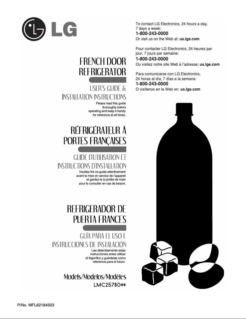 Page 1 de la notice Manuel utilisateur LG LMC25780AL