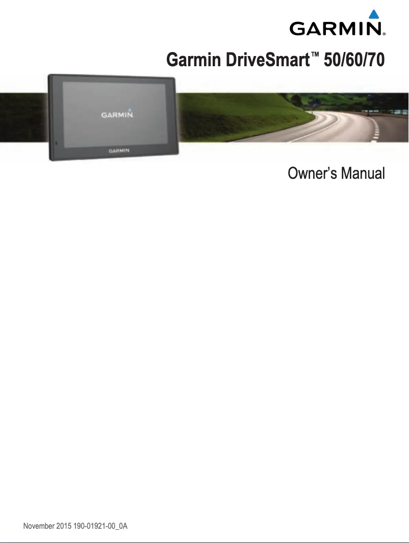 Page n°1 - Manuel utilisateur Garmin DriveSmart 50