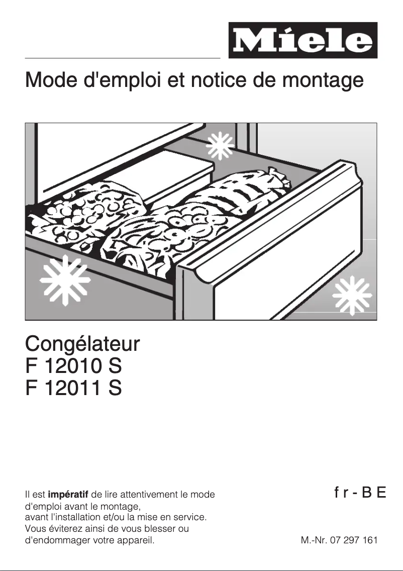 Image de la première page du manuel de l'appareil F 12011 S