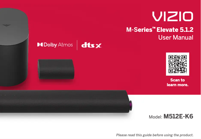 Page 1 of the manual User Manual VIZIO M512E-K6