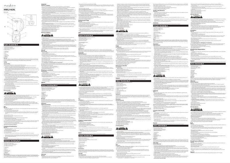 Page 1 de la notice Manuel utilisateur Nedis KABL210CAL