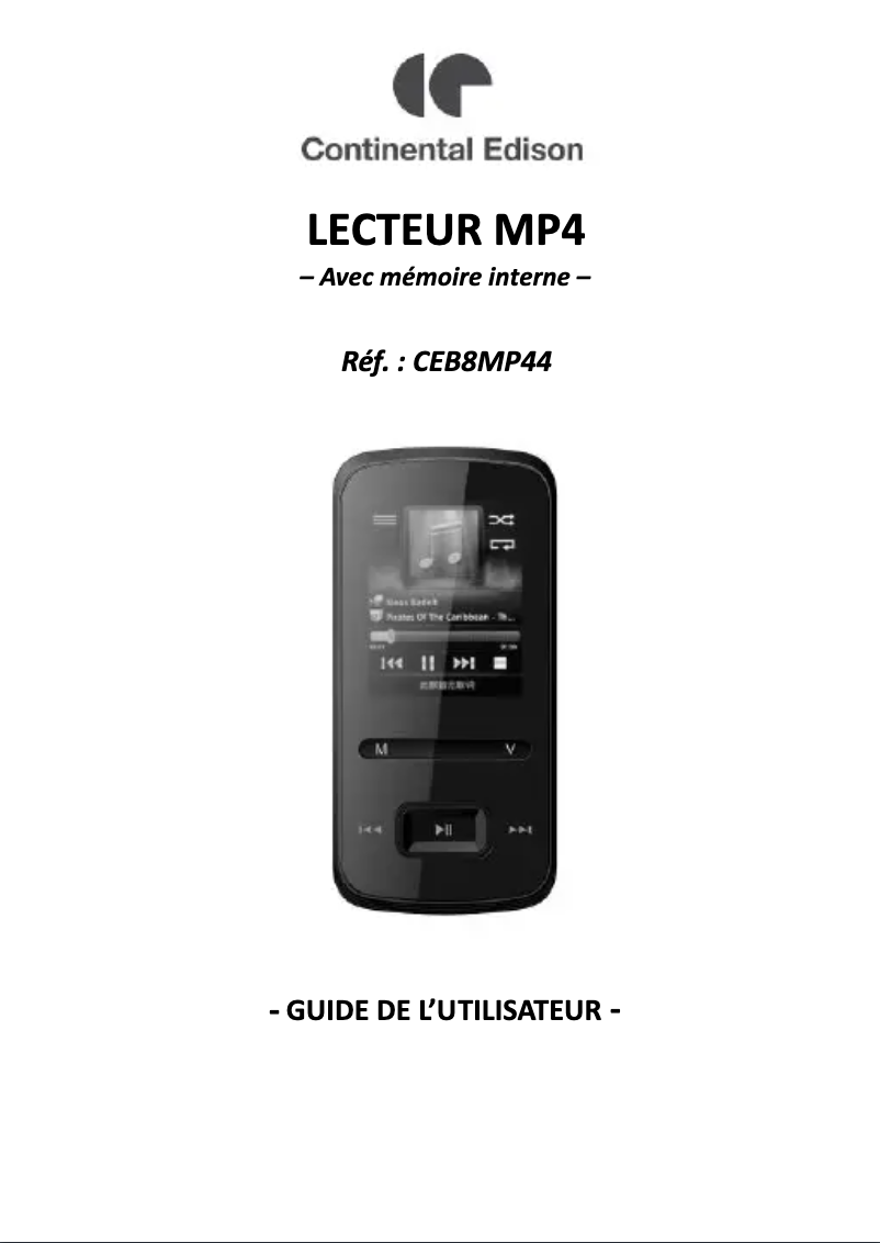 Image de la première page du manuel de l'appareil CEB8MP44
