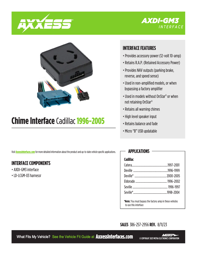 Image de la première page du manuel de l'appareil AXDI-GM3